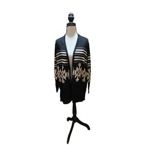 Super Line Aztec print cardigan size l navy blue